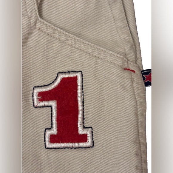 Vintage 90’s Baby Toddler Fire Department Cute Puppy Khaki Denim Overalls - 24M - Picture 9 of 16